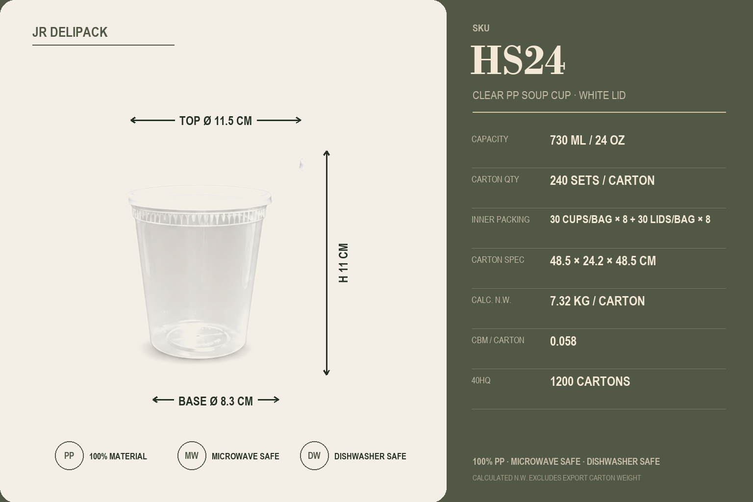 HS24 · 24 oz PP Soup Cup