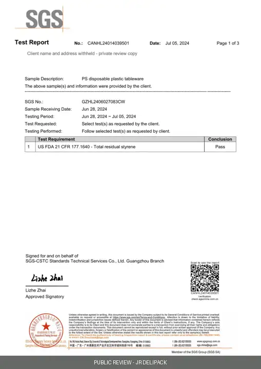 Reduced public review page 1 of SGS report CANHL24014039501