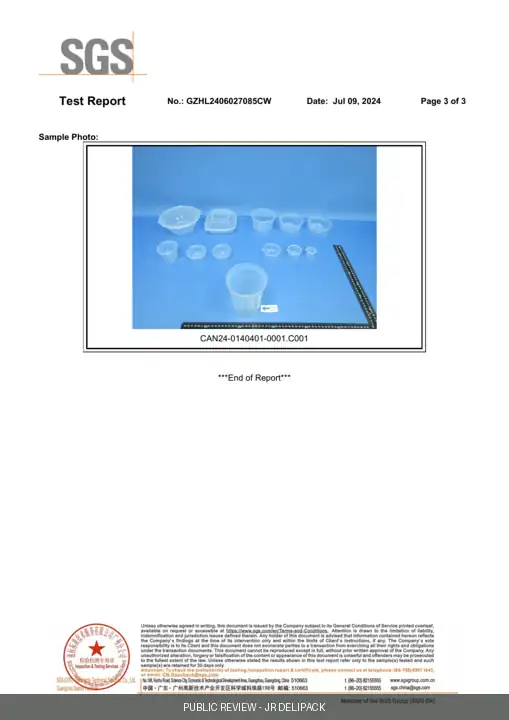 Reduced public review page 3 of SGS report GZHL2406027085CW