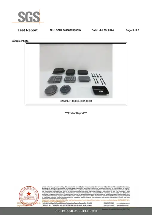 Reduced public review page 3 of SGS report GZHL2406027086CW