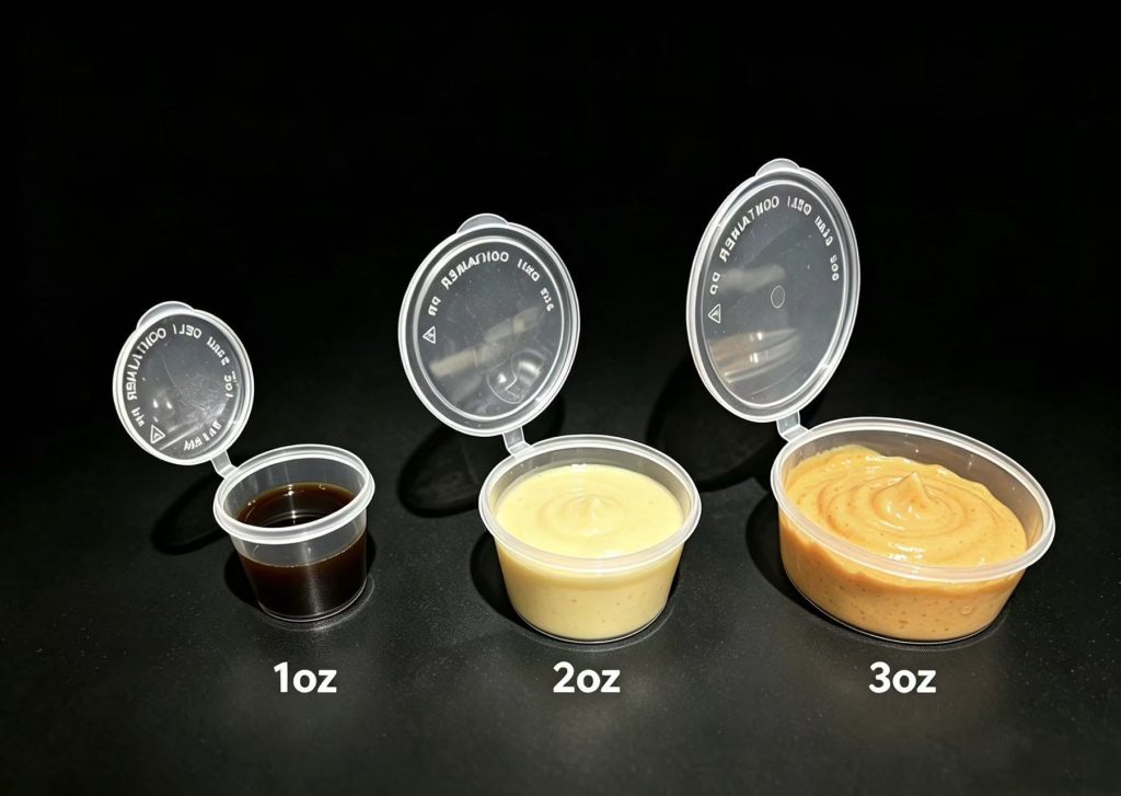 PP Hinged Lid Portion Cups Wholesale