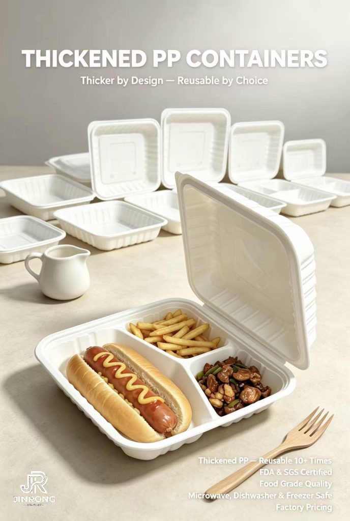 3 Compartment PP Food Containers Wholesale