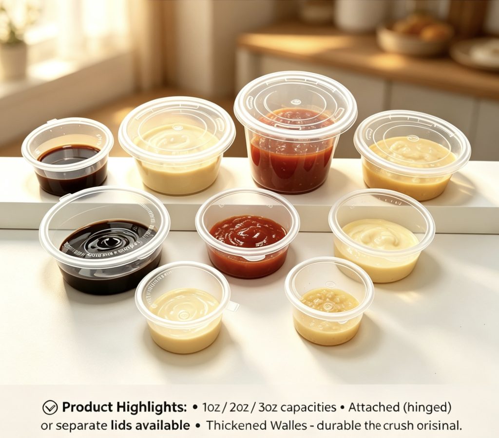 PP Portion Cups with Lids Wholesale