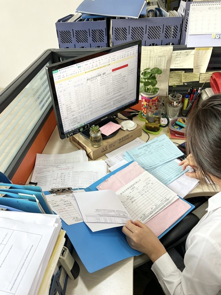 Order and quality records used for production coordination