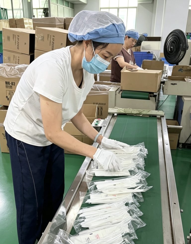 Manual quality inspection of finished food-container components