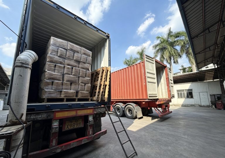 40HQ container being loaded for delivery coordination