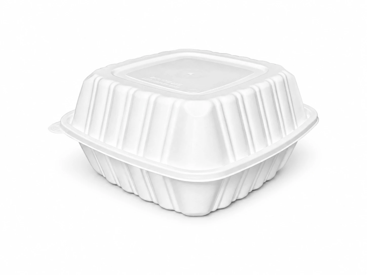 PH60 450 ml square food container on a white background